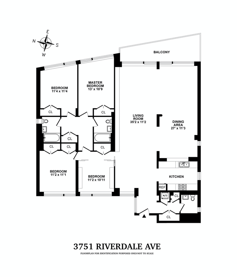 Floorplan for 3751 Riverdale Avenue, 5A
