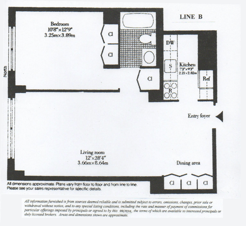 Floorplan for 347 West 57th Street, 11B
