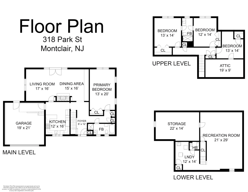 Floorplan for 318 Park Street