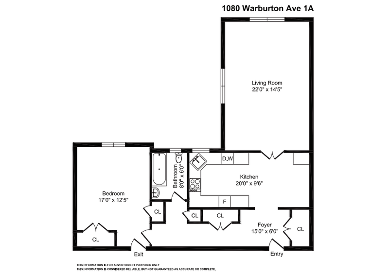 Floorplan for 1080 Warburton Avenue