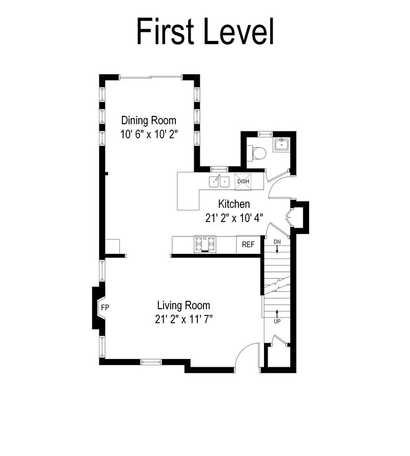 Floorplan for 111 6th Street