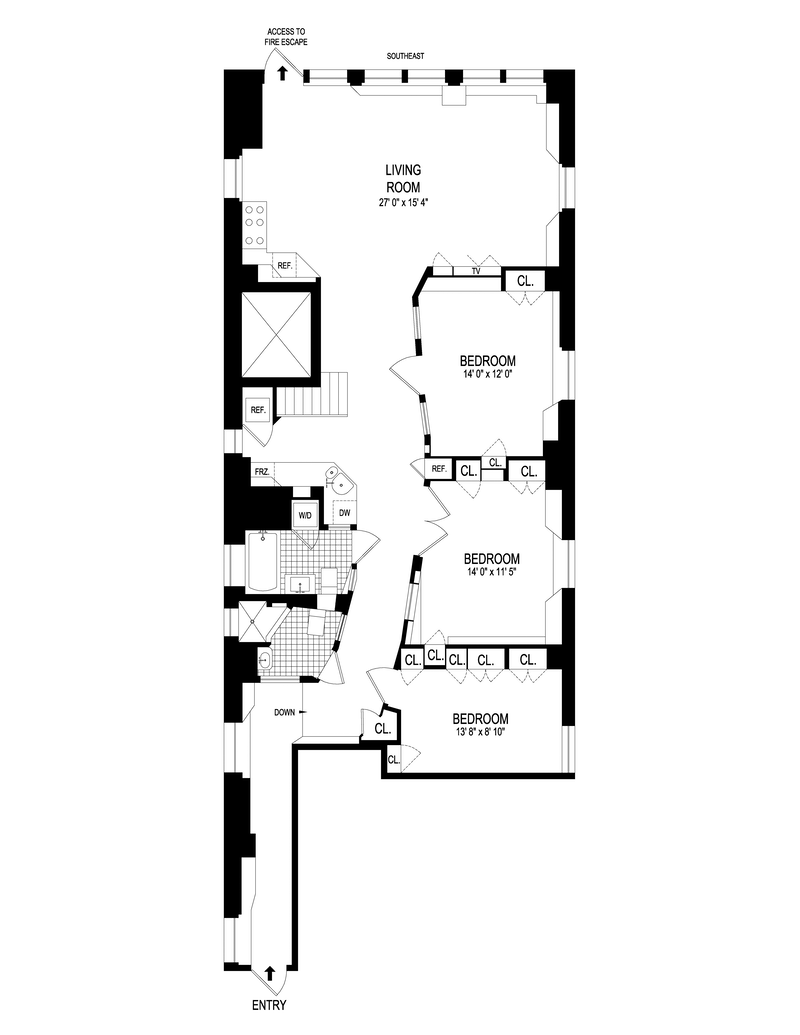 Floorplan for 652 Broadway