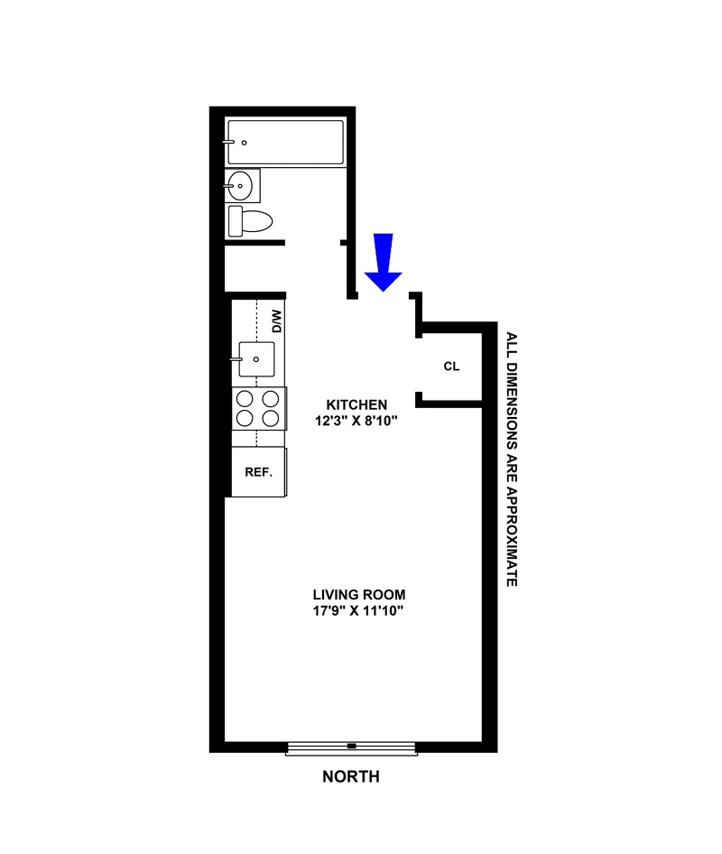 Floorplan for 534 East 88th Street, 1D