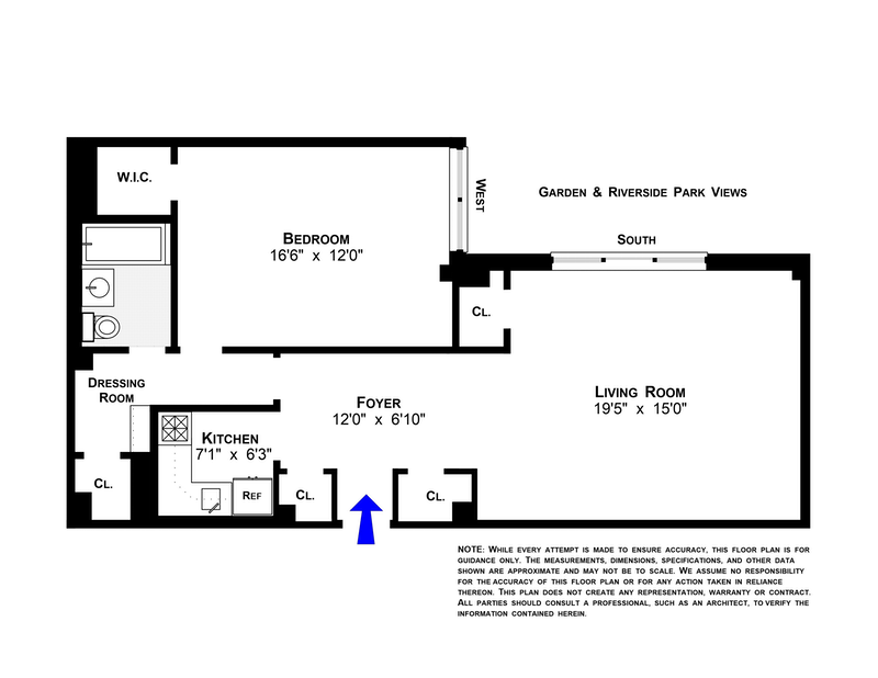 Floorplan for 11 Riverside Drive, 6GW
