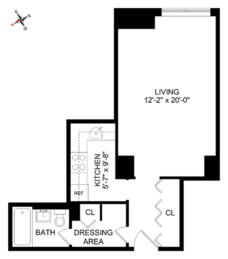 Floorplan for 165 West 66th Street, 6L