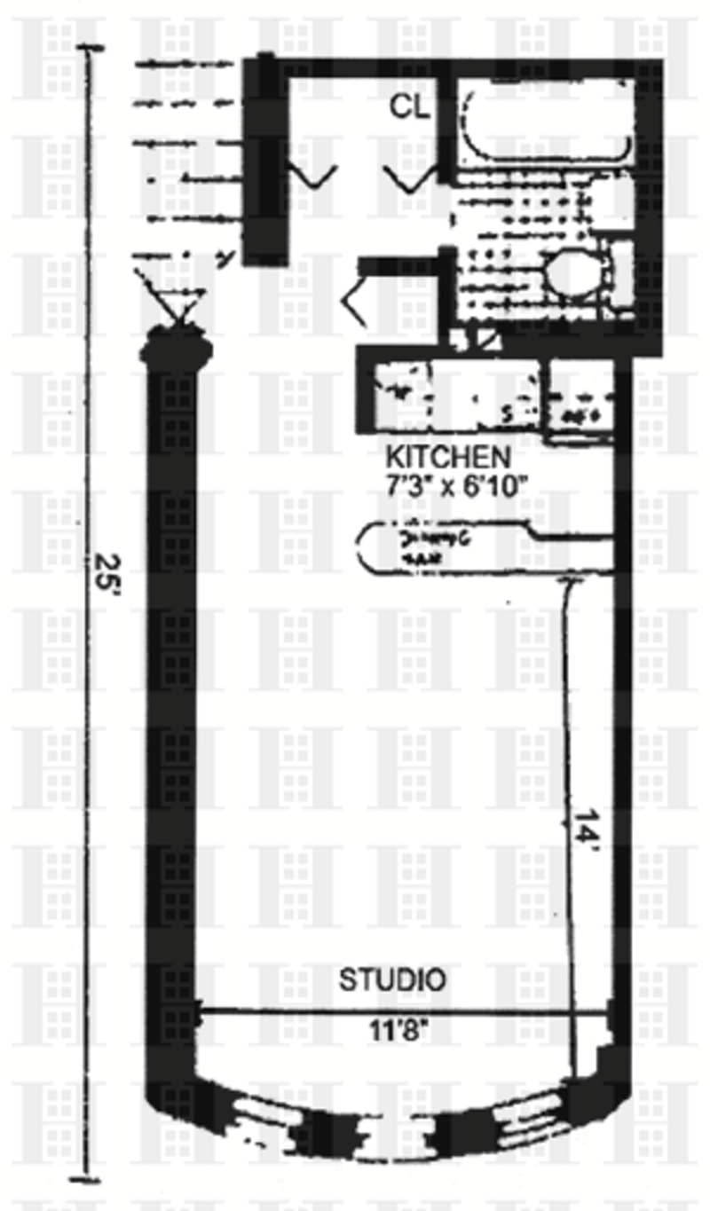 Floorplan for 160 East 91st Street, 2E