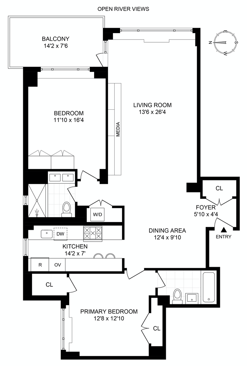 Floorplan for 60 Sutton Place South, 11DS