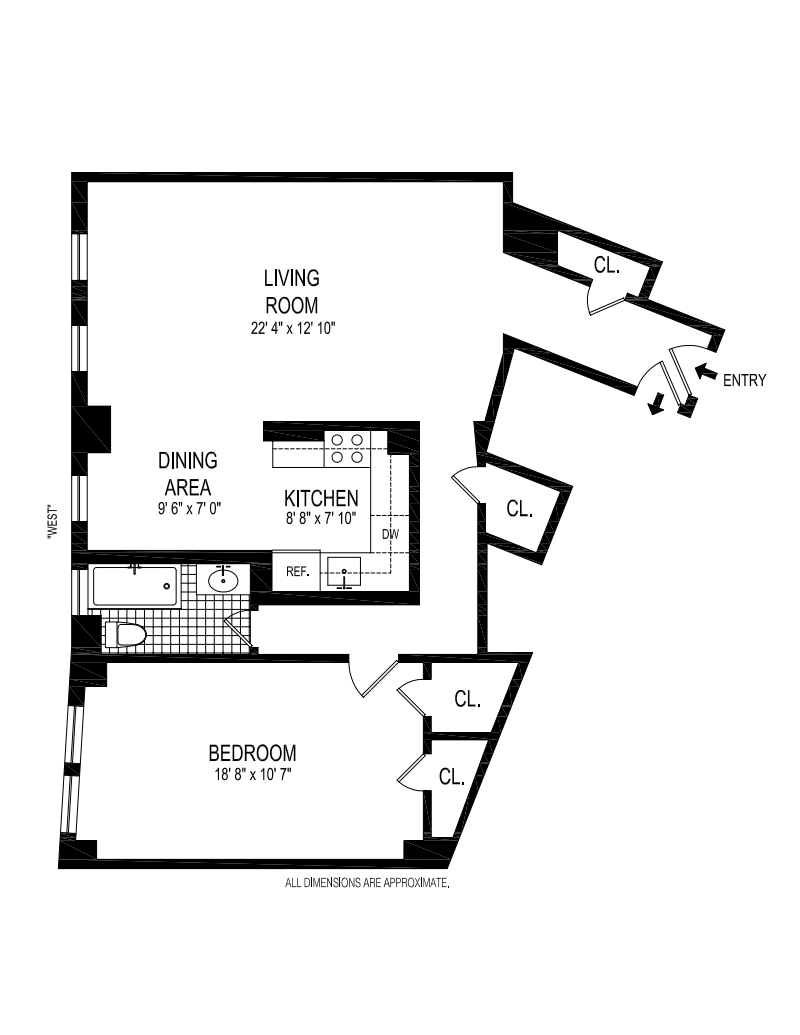Floorplan for 98 Riverside Drive, 10B