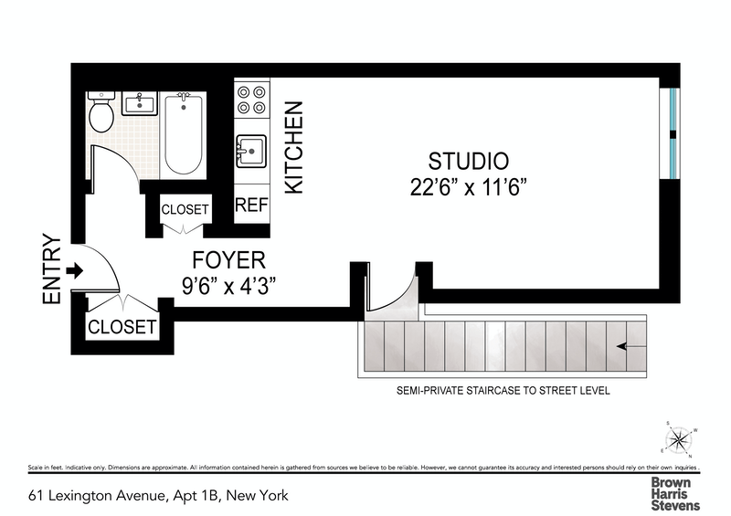 Floorplan for 61 Lexington Avenue, 1B