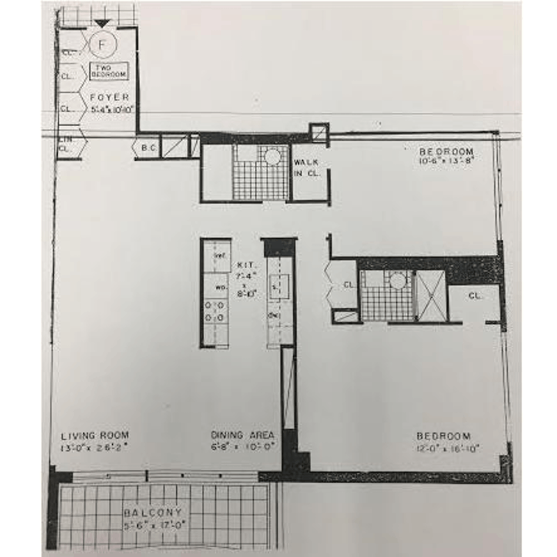 Floorplan for 102 -10 66th Road, 3F