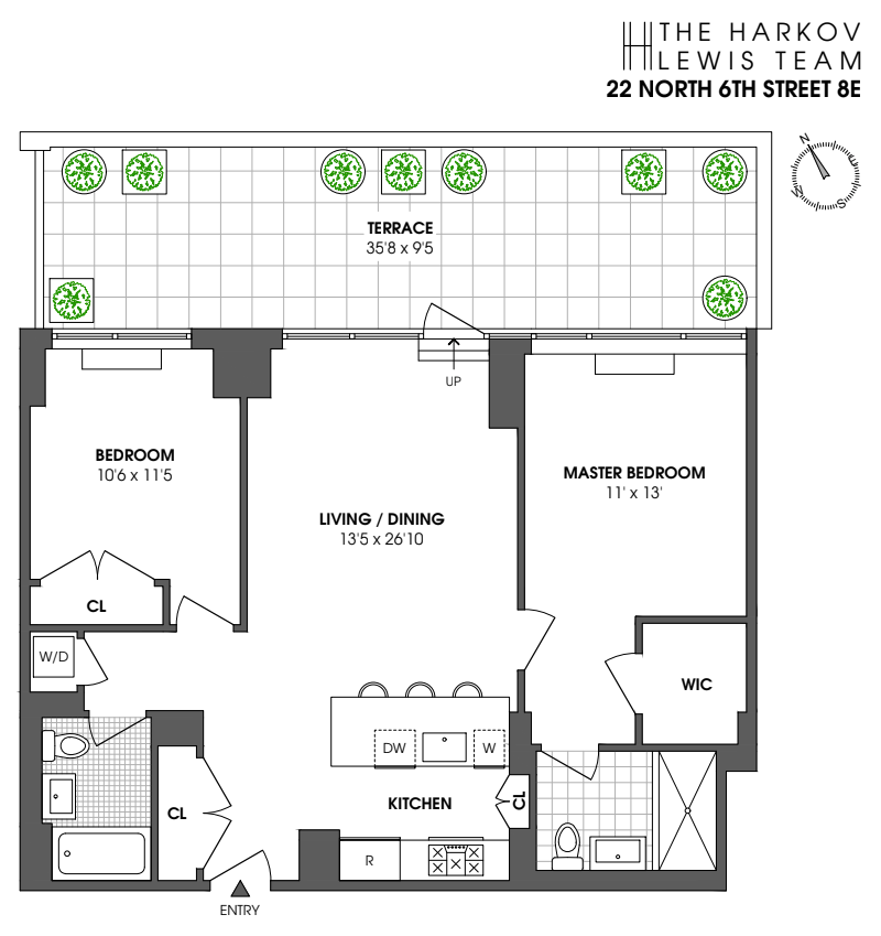 Floorplan for 22 North 6th Street, 8E