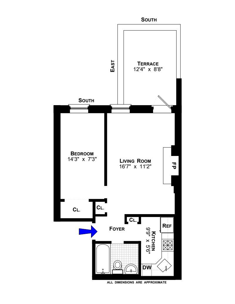 Floorplan for 56 West 89th Street, D