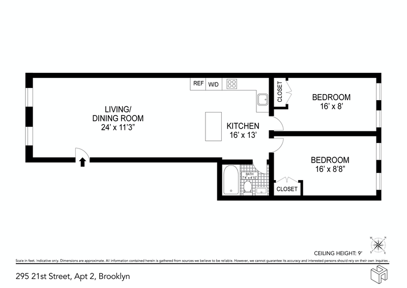 Floorplan for 295 21st Street, 1