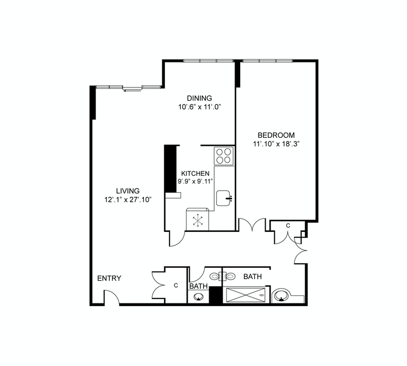 Floorplan for 1590 Anderson Ave