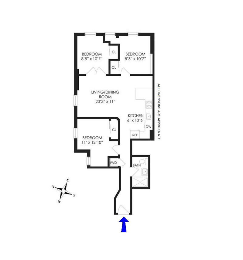Floorplan for 477 3rd Street, 4B