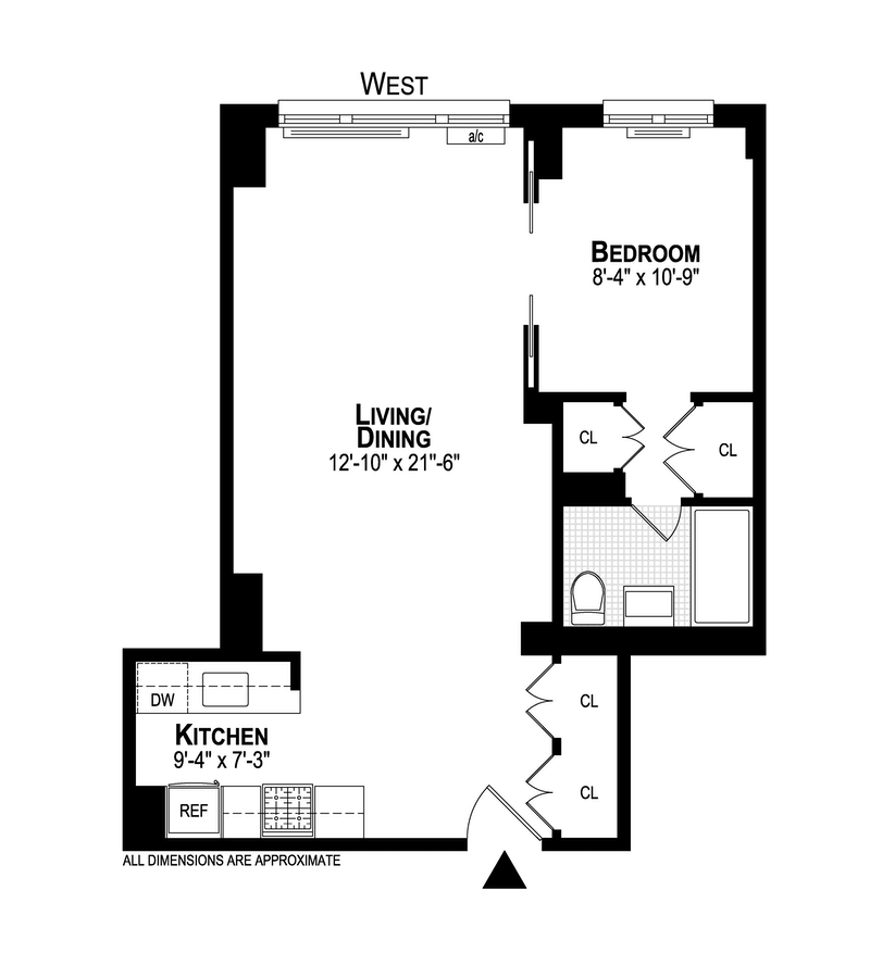 Floorplan for 77 Seventh Avenue, 5L