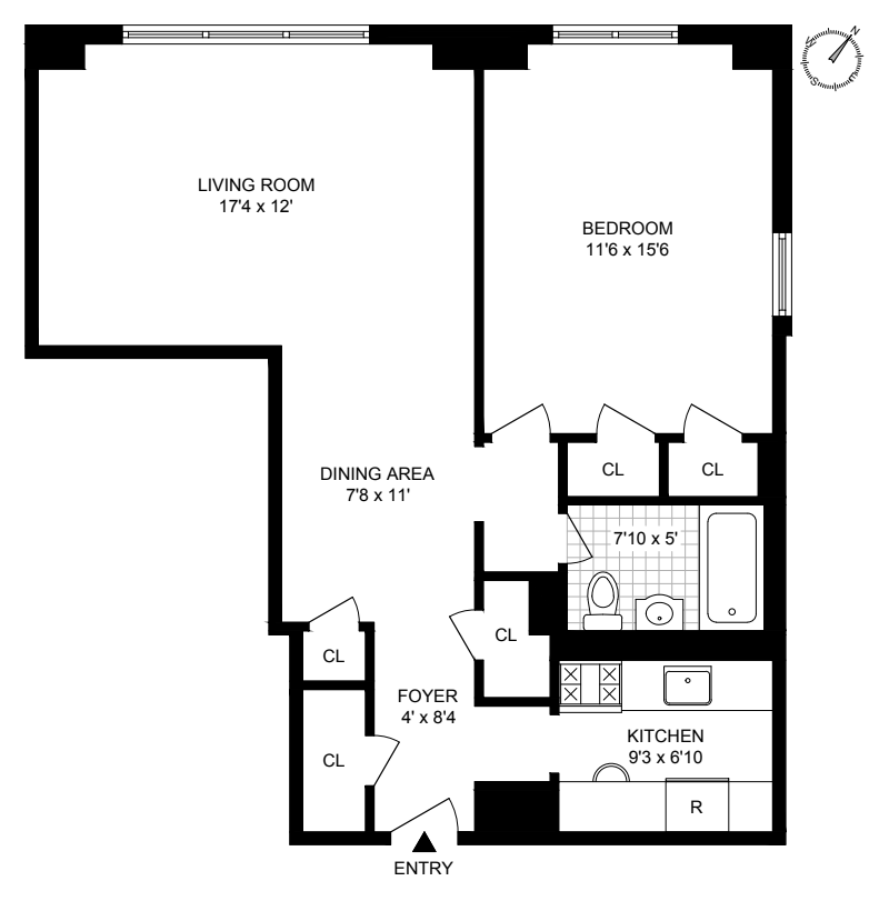Floorplan for 122 Ashland Place, 16D