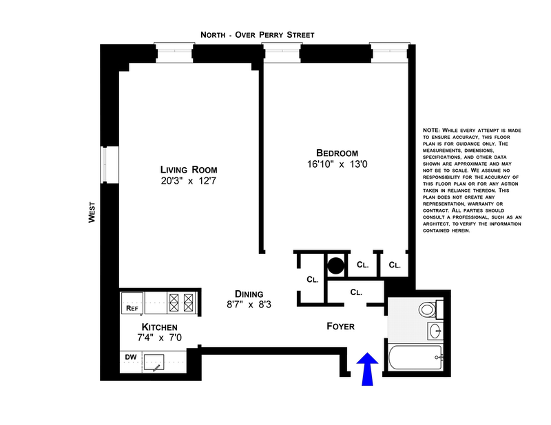 Floorplan for 720 Greenwich Street, 4J