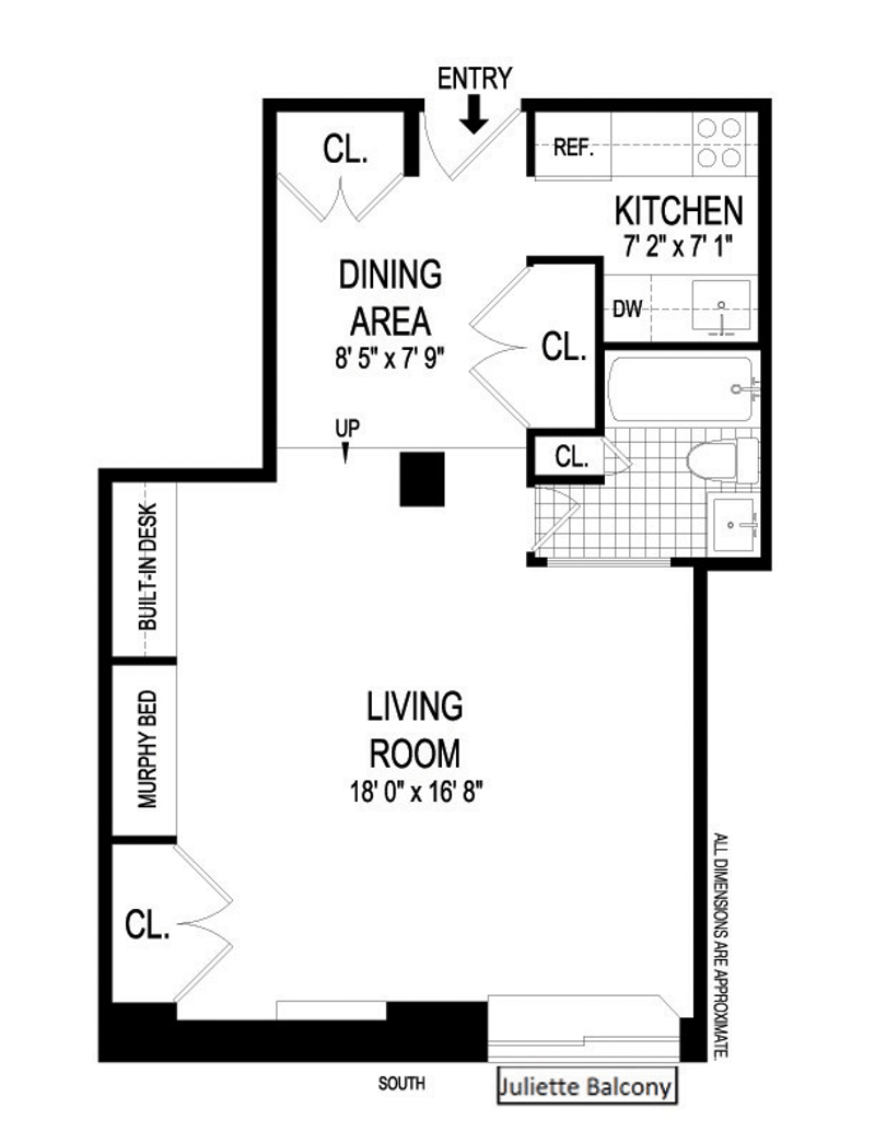 Floorplan for 215 East 24th Street, 316