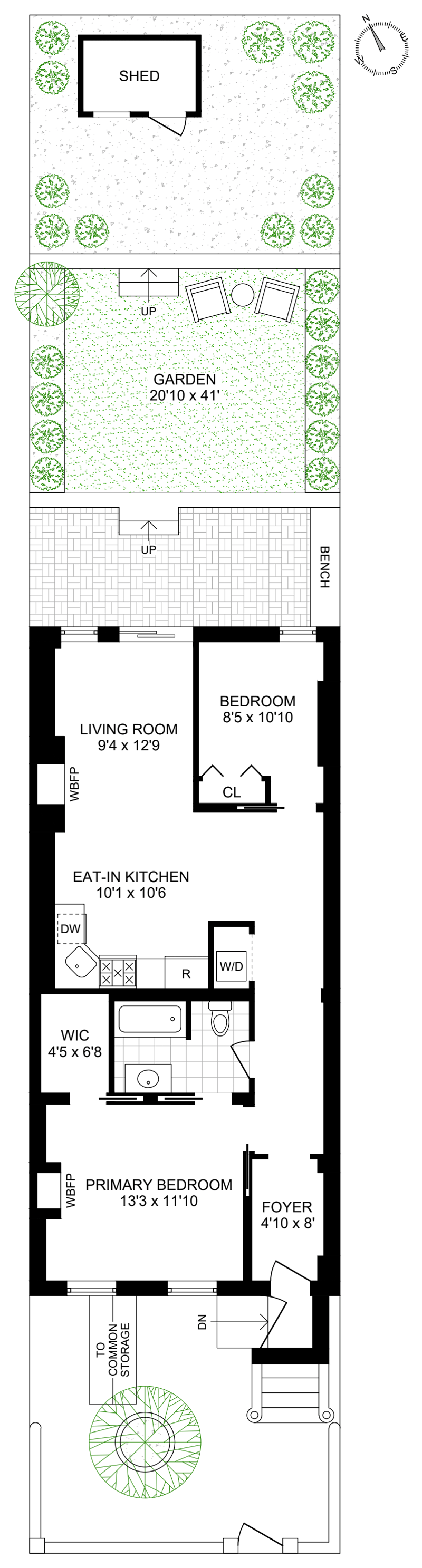 Floorplan for 89 Dean Street, 1
