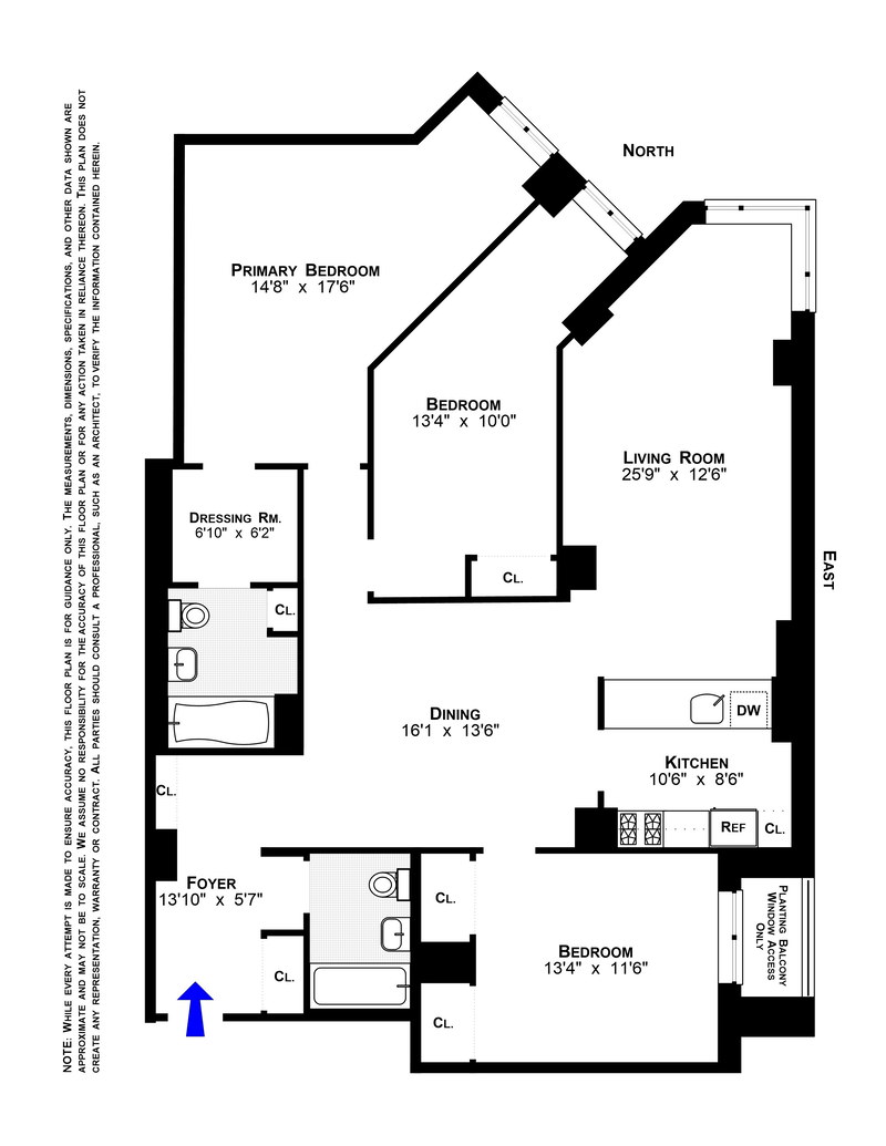 Floorplan for 380 Lenox Avenue, 4A