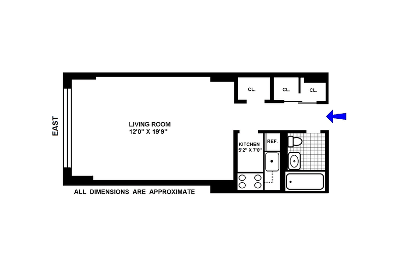 Floorplan for 200 East 15th Street, 7B