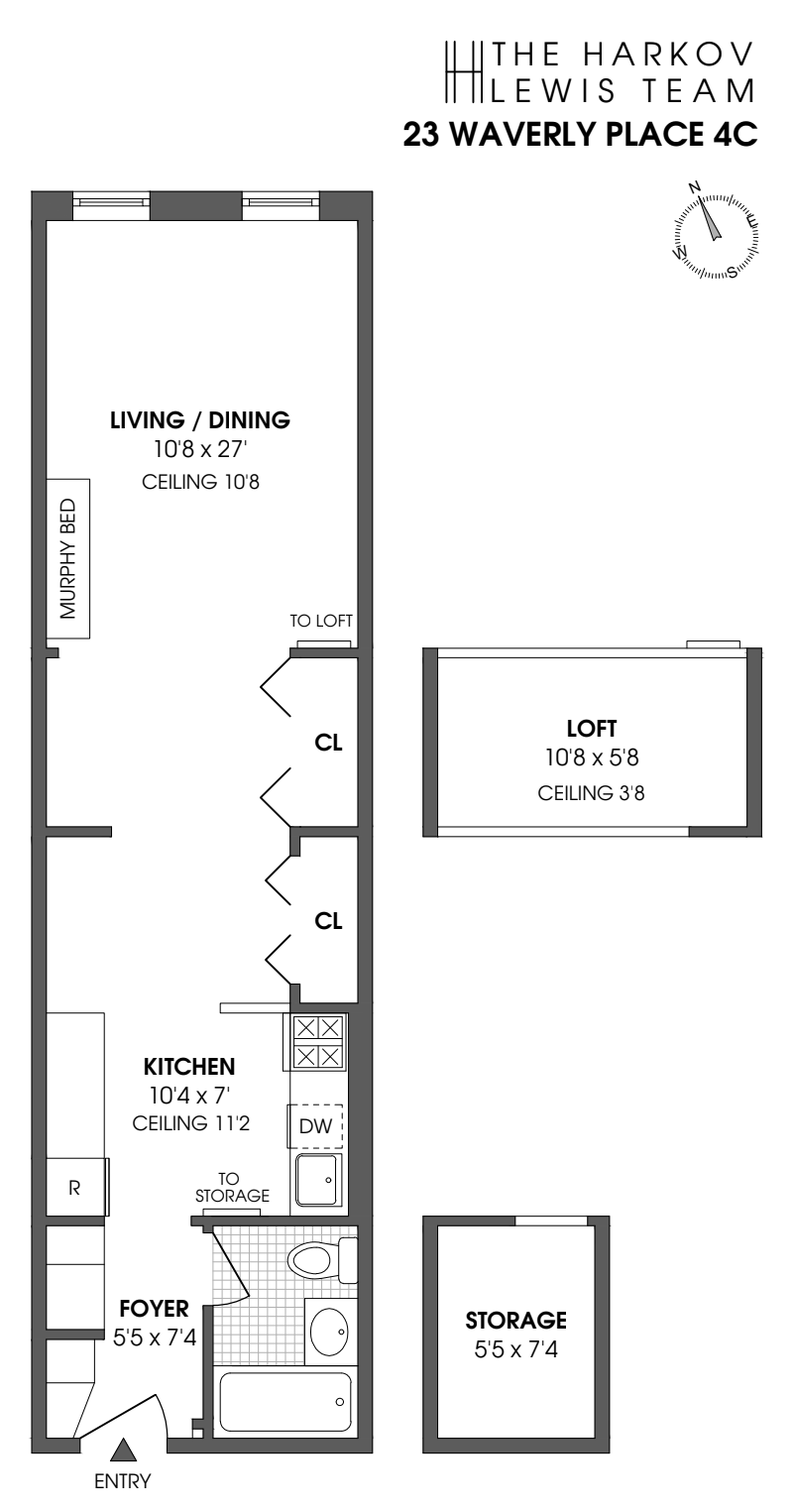 Floorplan for 23 Waverly Place, 4C