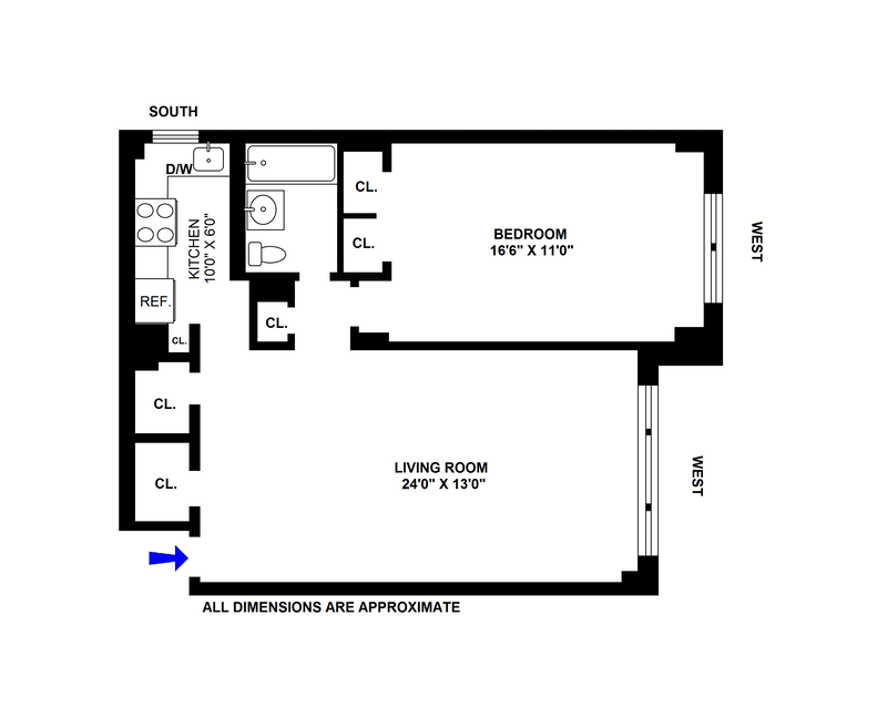 Floorplan for 200 East 15th Street, 18D