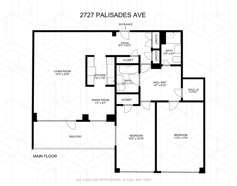 Floorplan for 2727 Palisade Avenue, 15K
