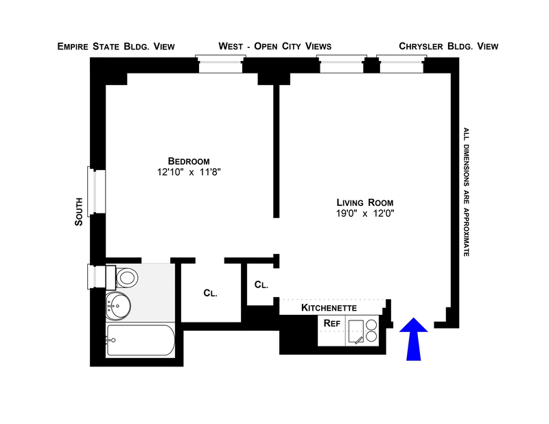 Floorplan for 5 Tudor City Place, 1805