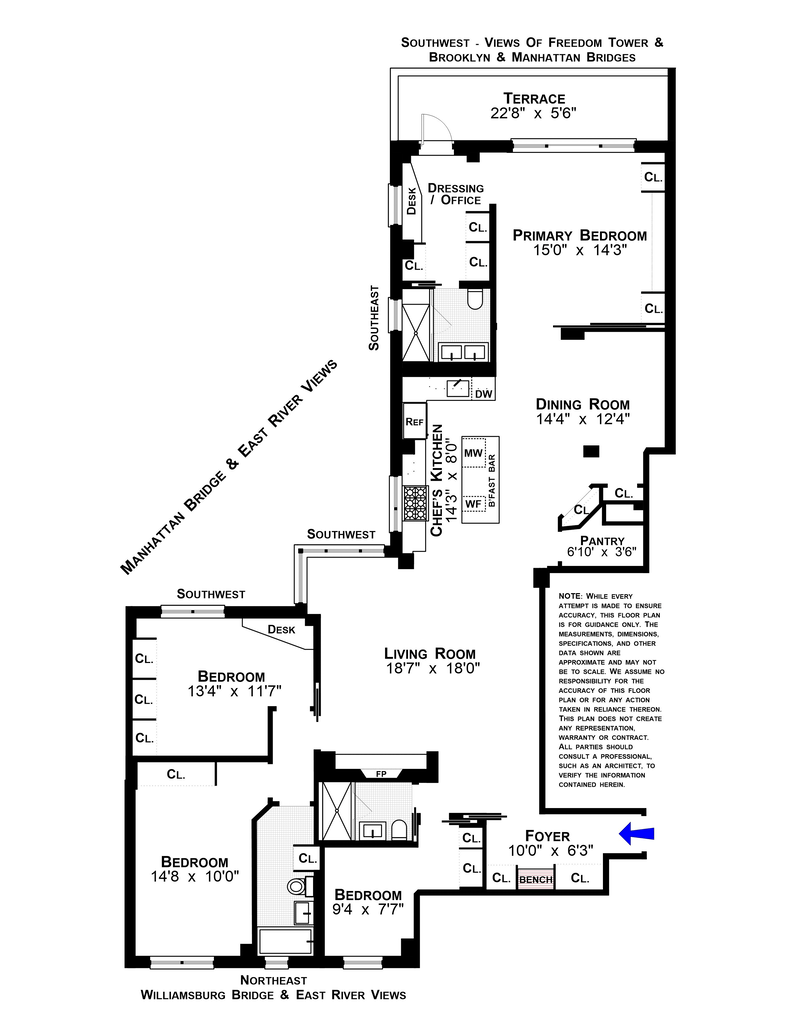 Floorplan for 568 Grand Street, J2003/02