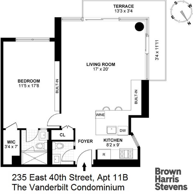 Floorplan for 235 East 40th Street, 11B