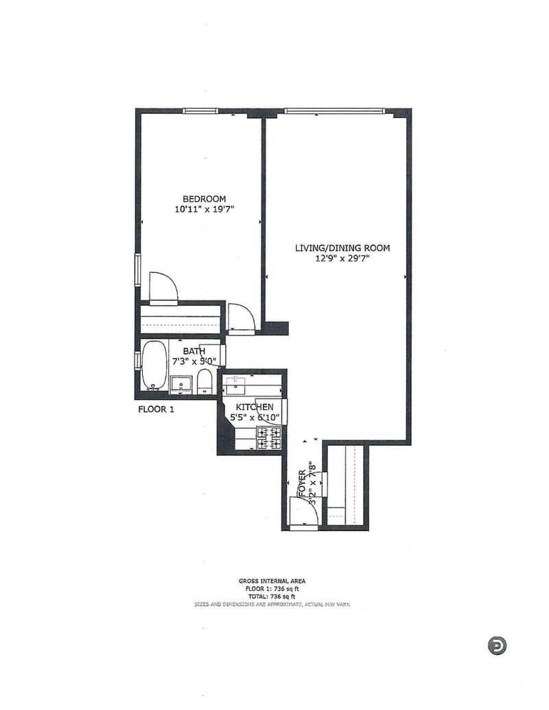 Floorplan for 645 West 239th Street, 3A