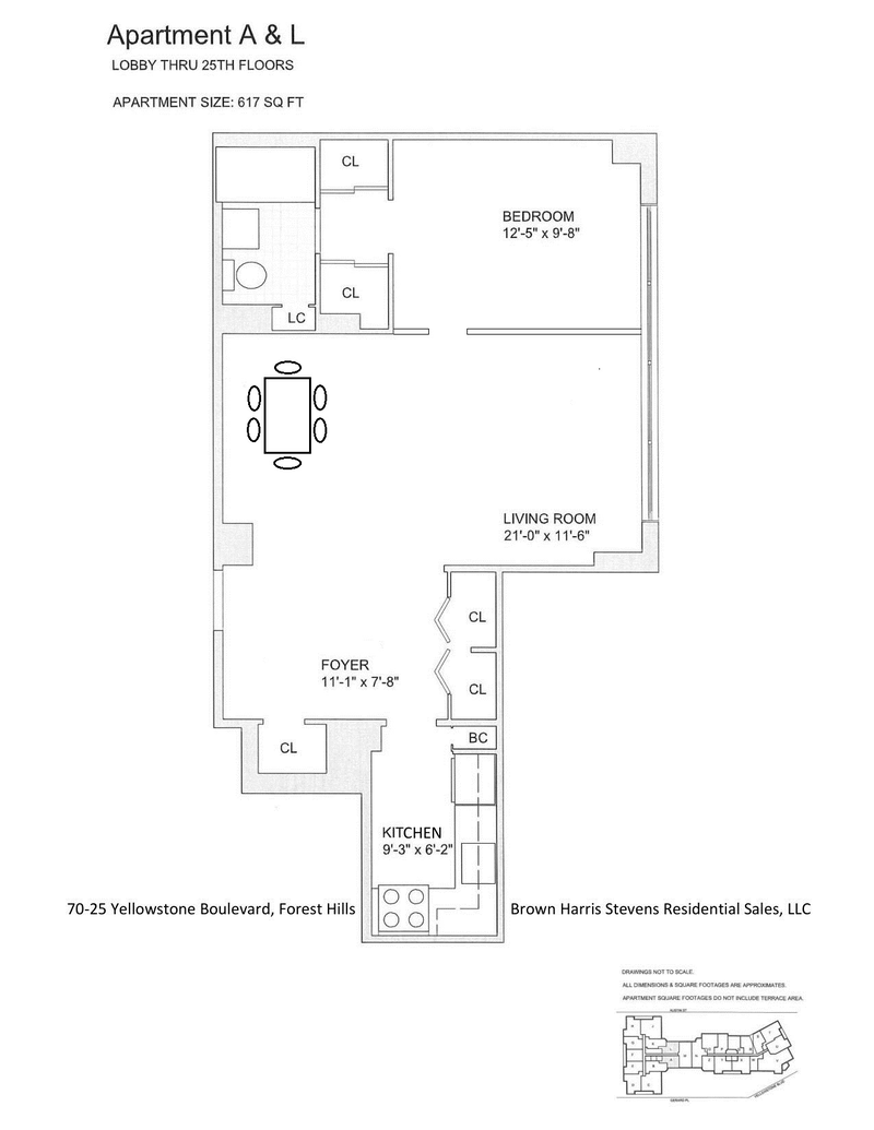 Floorplan for 70 -25 Yellowstone Blvd, 17A