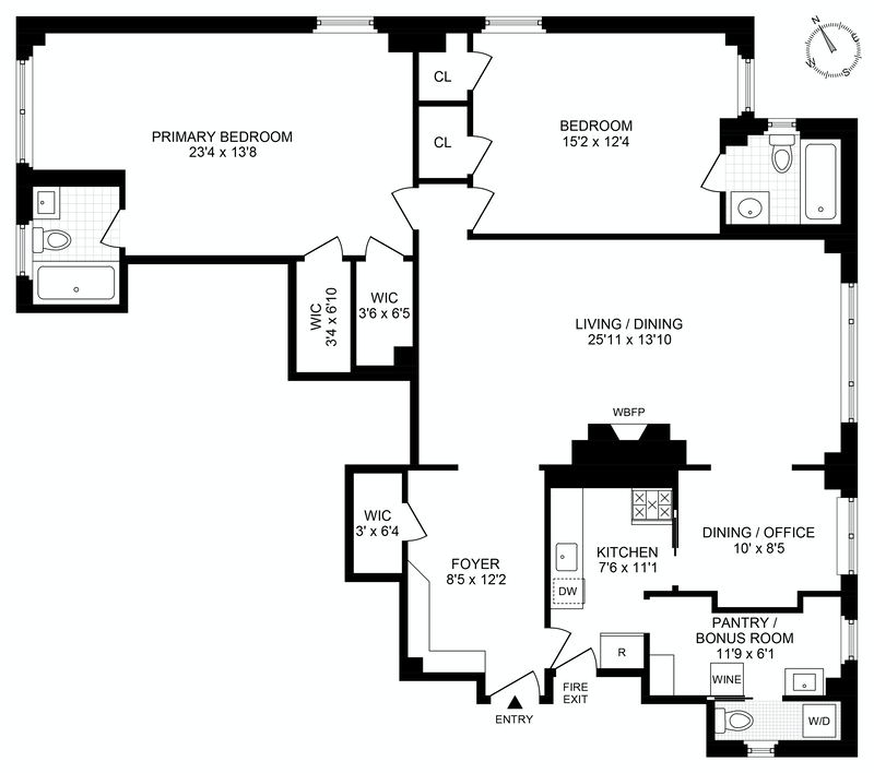 Floorplan for 35 Prospect Park West, 12E