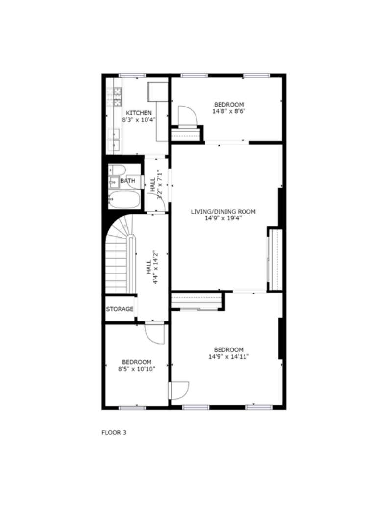 Floorplan for 189 Amity Street, 3