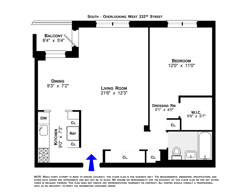 Floorplan for 315 West 232nd Street