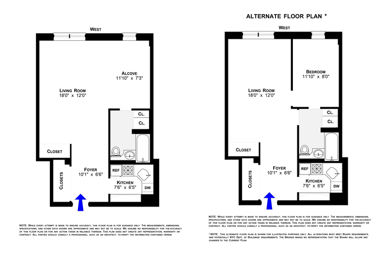 Floorplan for 140 Seventh Avenue, 2B
