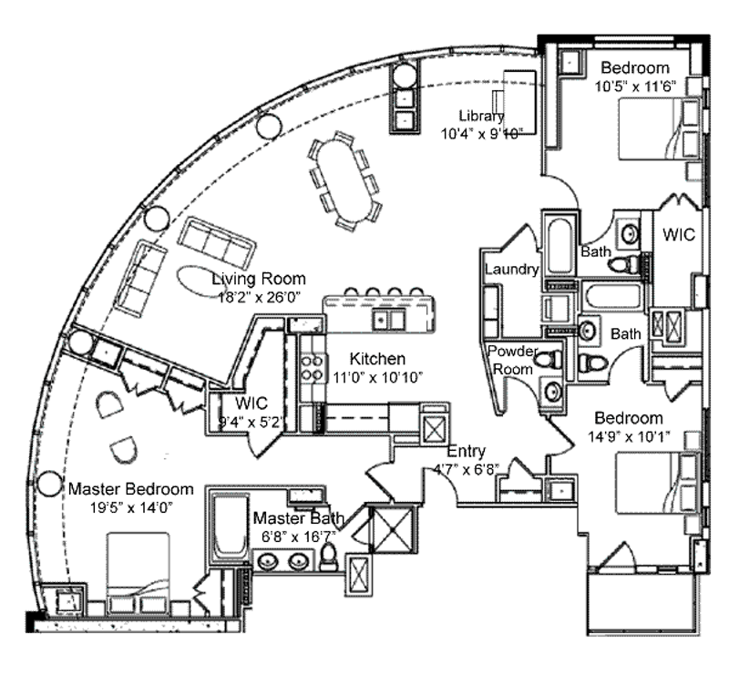 Floorplan for 250 East 49th Street, 20CD