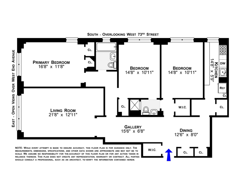 Floorplan for 11 Riverside Drive, 8NE