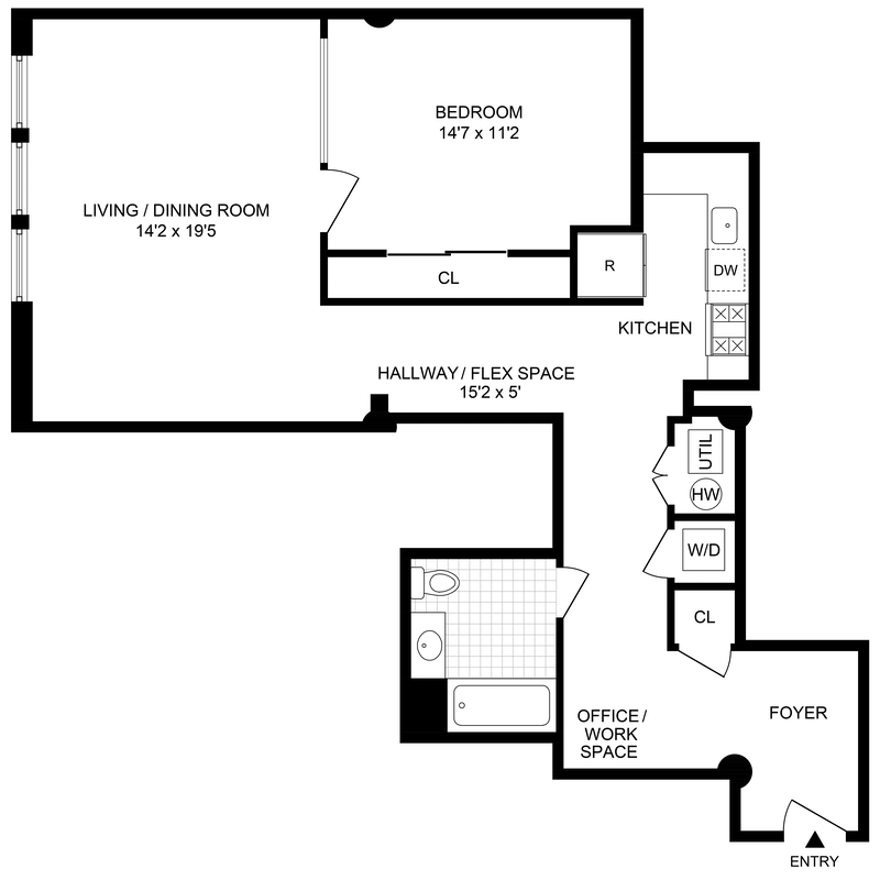 Floorplan for 140 Bay St, 3E
