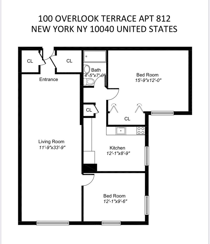Floorplan for 100 Overlook Terrace, 812
