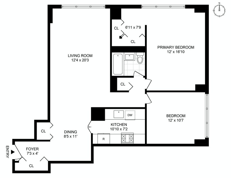 Floorplan for 102 -10 66th Road, 10B