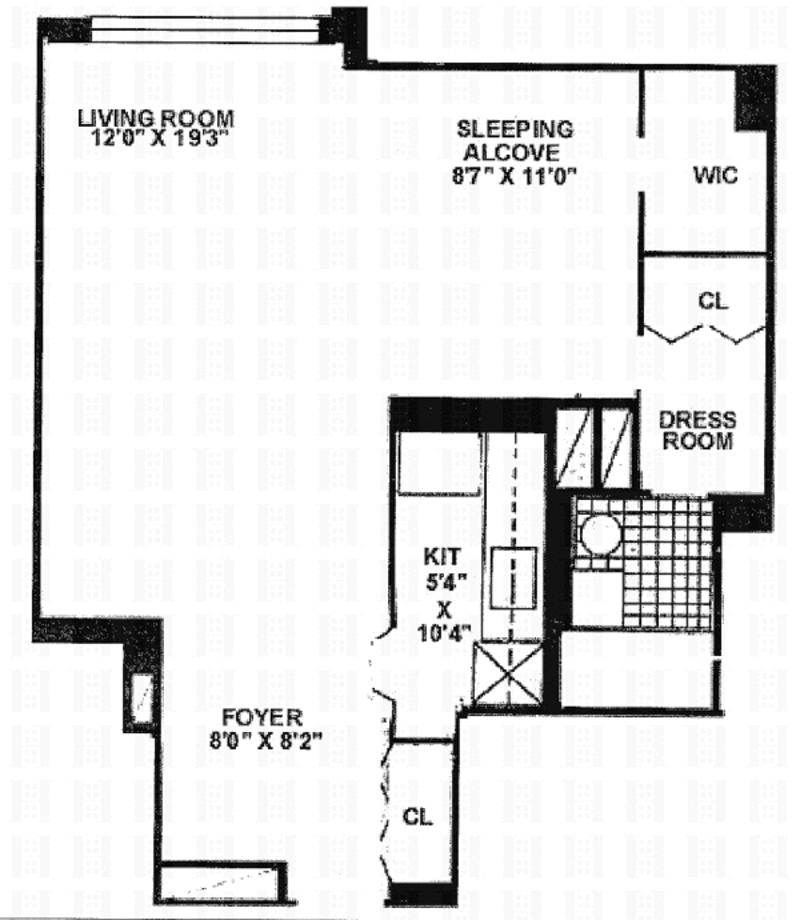 Floorplan for 165 West 66th Street, 14N