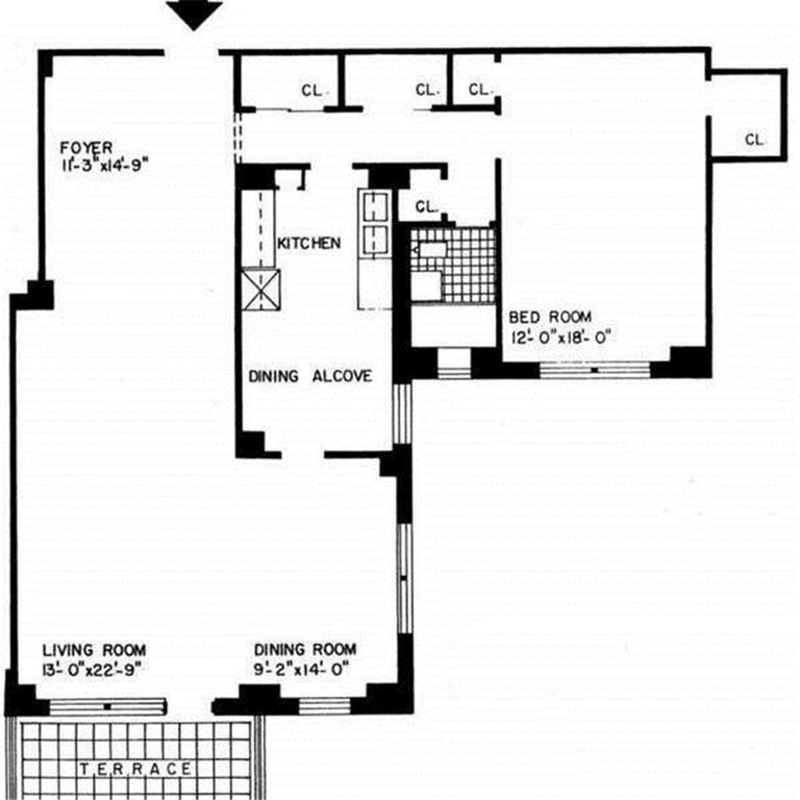 Floorplan for 3530 Henry Hudson Parkway, 7F