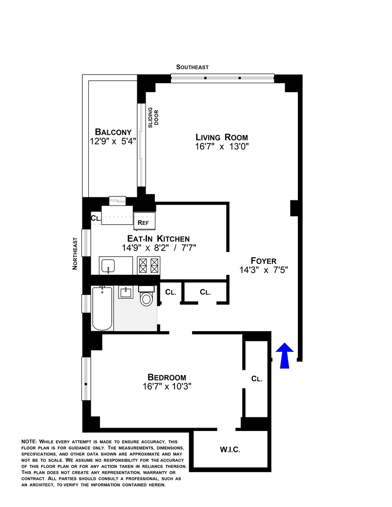 Floorplan for 417 Grand Street, D903