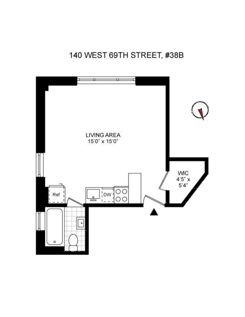 Floorplan for 140 West 69th Street, 38B