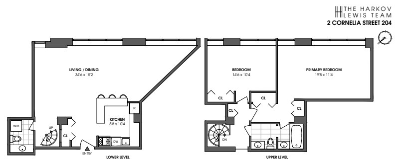 Floorplan for 2 Cornelia Street, 204/304