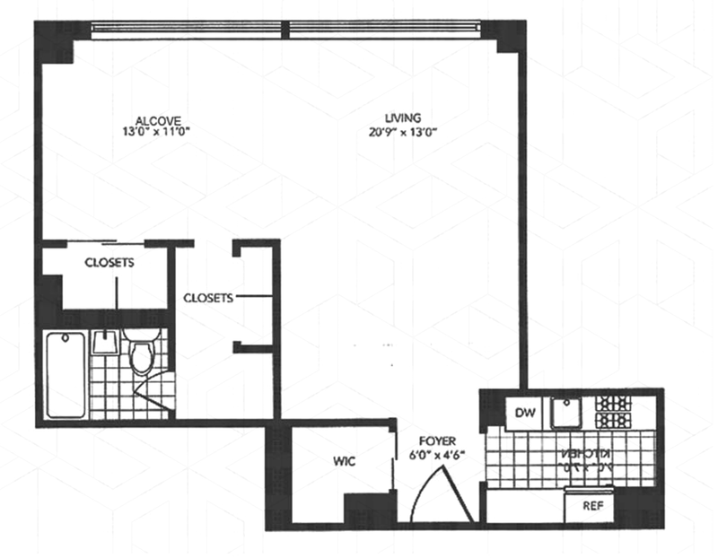 Floorplan for Southern Central Park Views High Floor