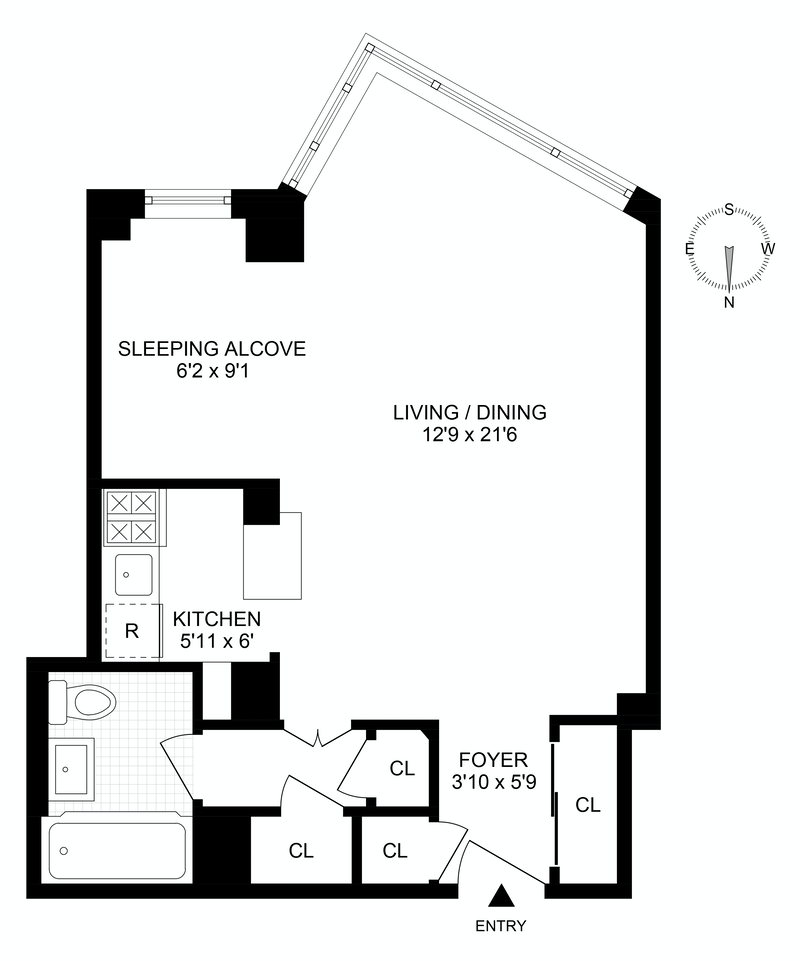 Floorplan for 60 Sutton Place South, 4LS